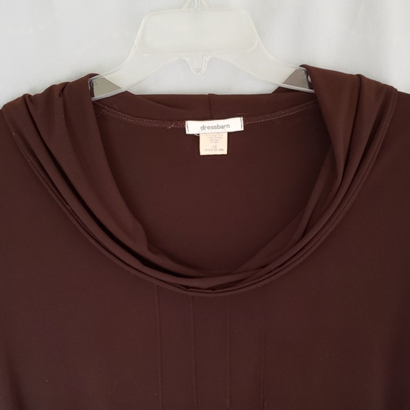 Dress barn 3x womens dress blouse Brown - Picture 3 of 4